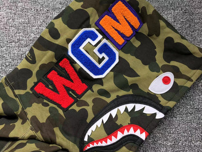 BAPE 1ST CAMO SHARK FULL ZIP HOODIE GREEN