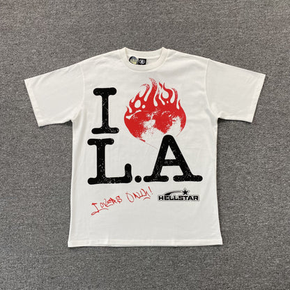 HELLSTAR I LOVE L.A. TEE WHITE