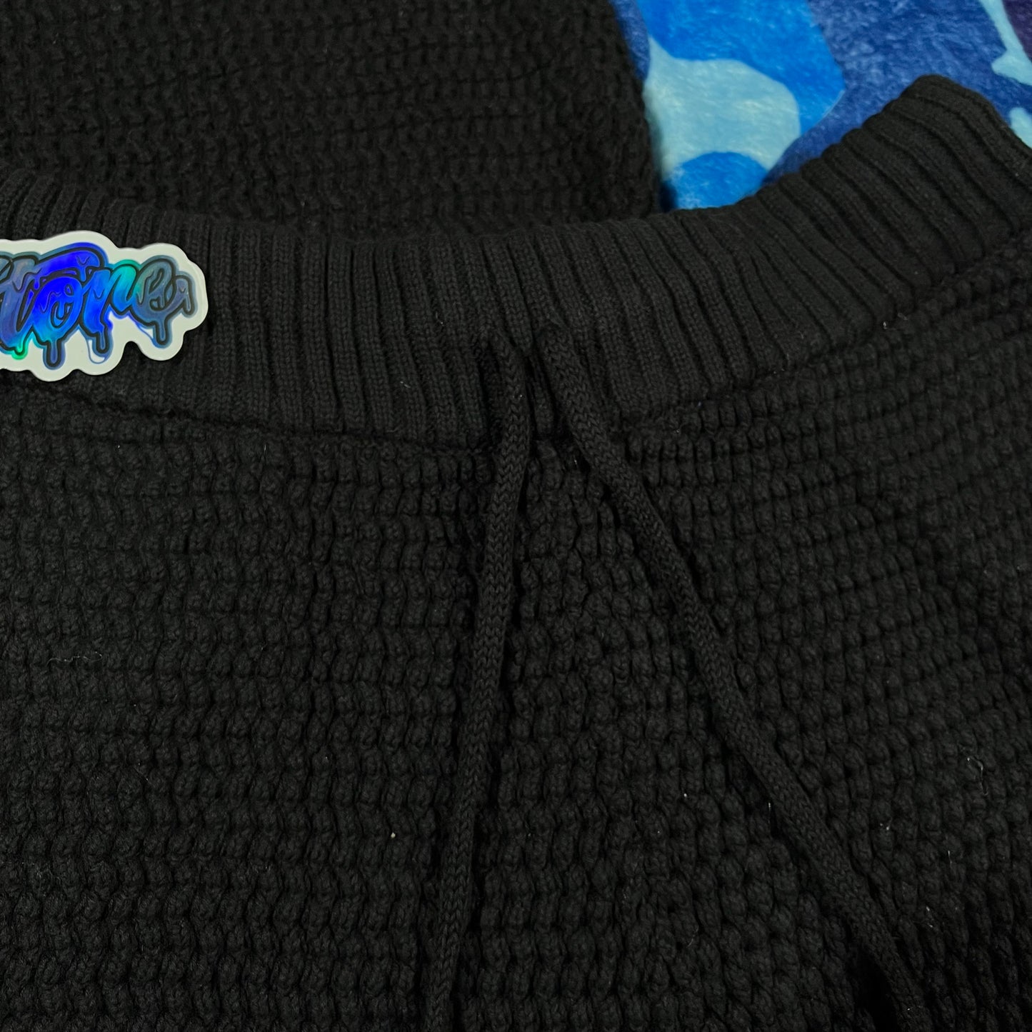 Conjunto Casablanca Crochet Negro Logo XL