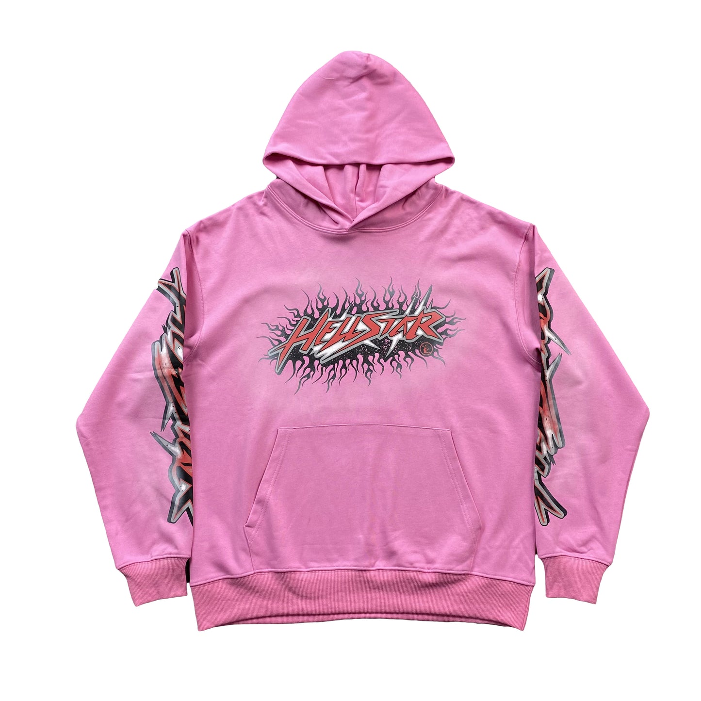 HELLSTAR BRAINWASHED WITHOUT BRAIN HOODIE PINK