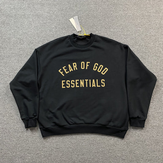 FEAR OF GOD ESSENTIALS CREWNECK BLACK