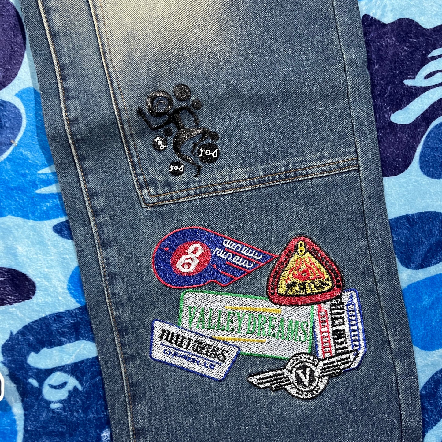 Pantalón Jean Valley 1980s Painter Azul L