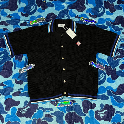 Conjunto Casablanca Crochet Negro Logo XL