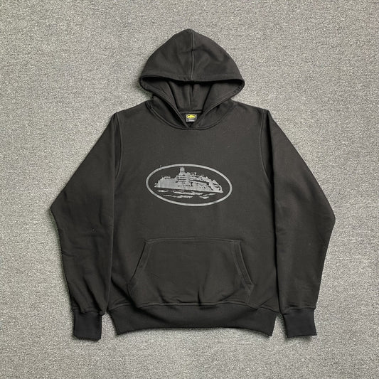 CORTEIZ ALCATRAZ HOODIE TRIPLE BLACK