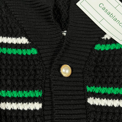 Conjunto Casablanca Crochet Negro Verde XXL