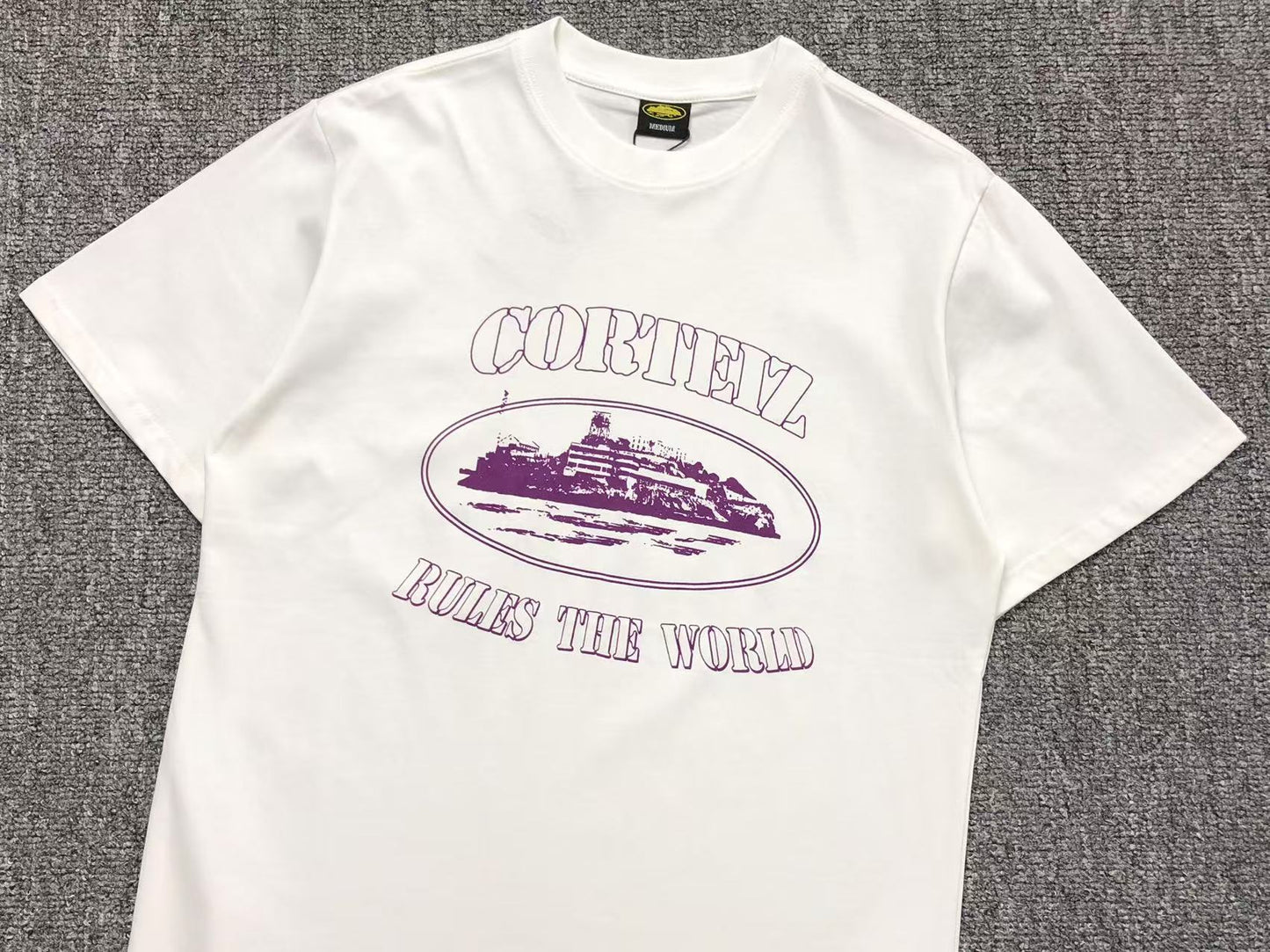 CORTEIZ ALCATRAZ RULES THE WORLD TEE WHITE