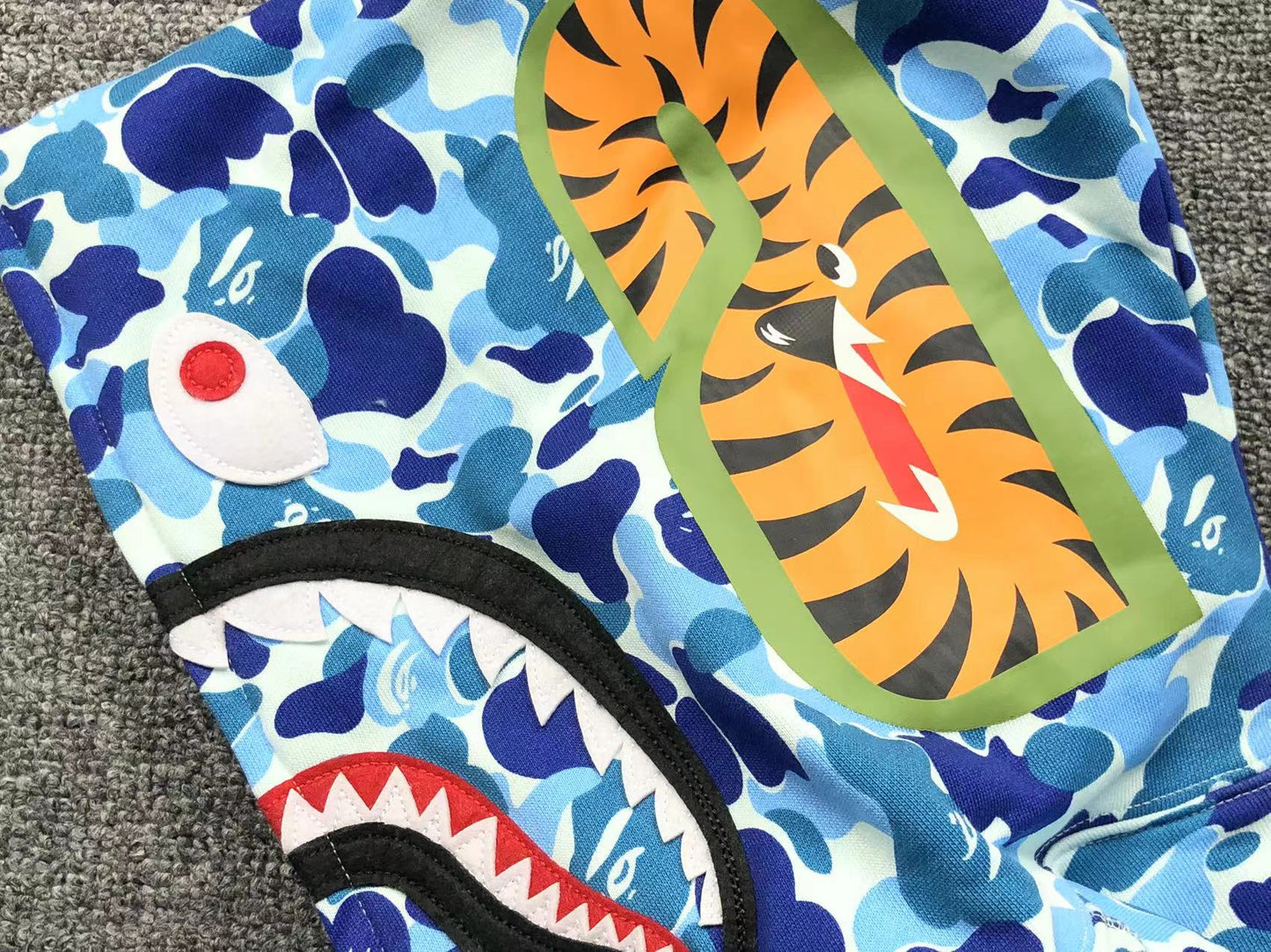 BAPE ABC CAMO SHARK FULL ZIP HOODIE BLUE