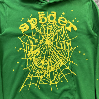 SP5DER STAR OG WEB V2 HOODIE SLIME GREEN