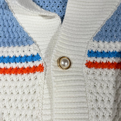 Conjunto Casablanca Crochet Blanco Celeste XXL