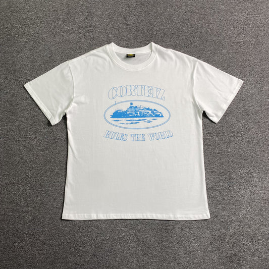 CORTEIZ ALCATRAZ RULES THE WORLD TEE WHITE