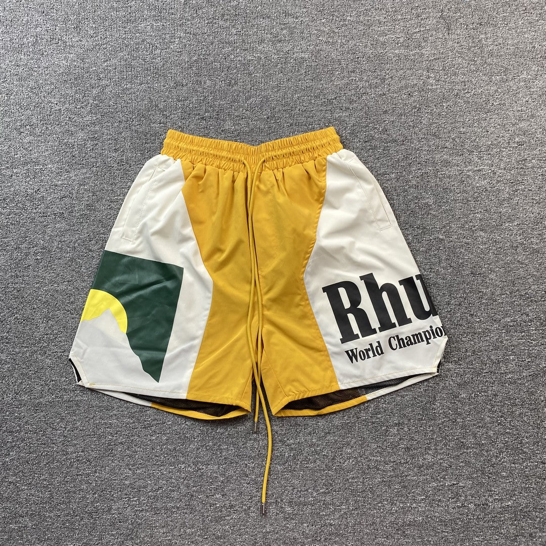 RHUDE SHORTS YELLOW