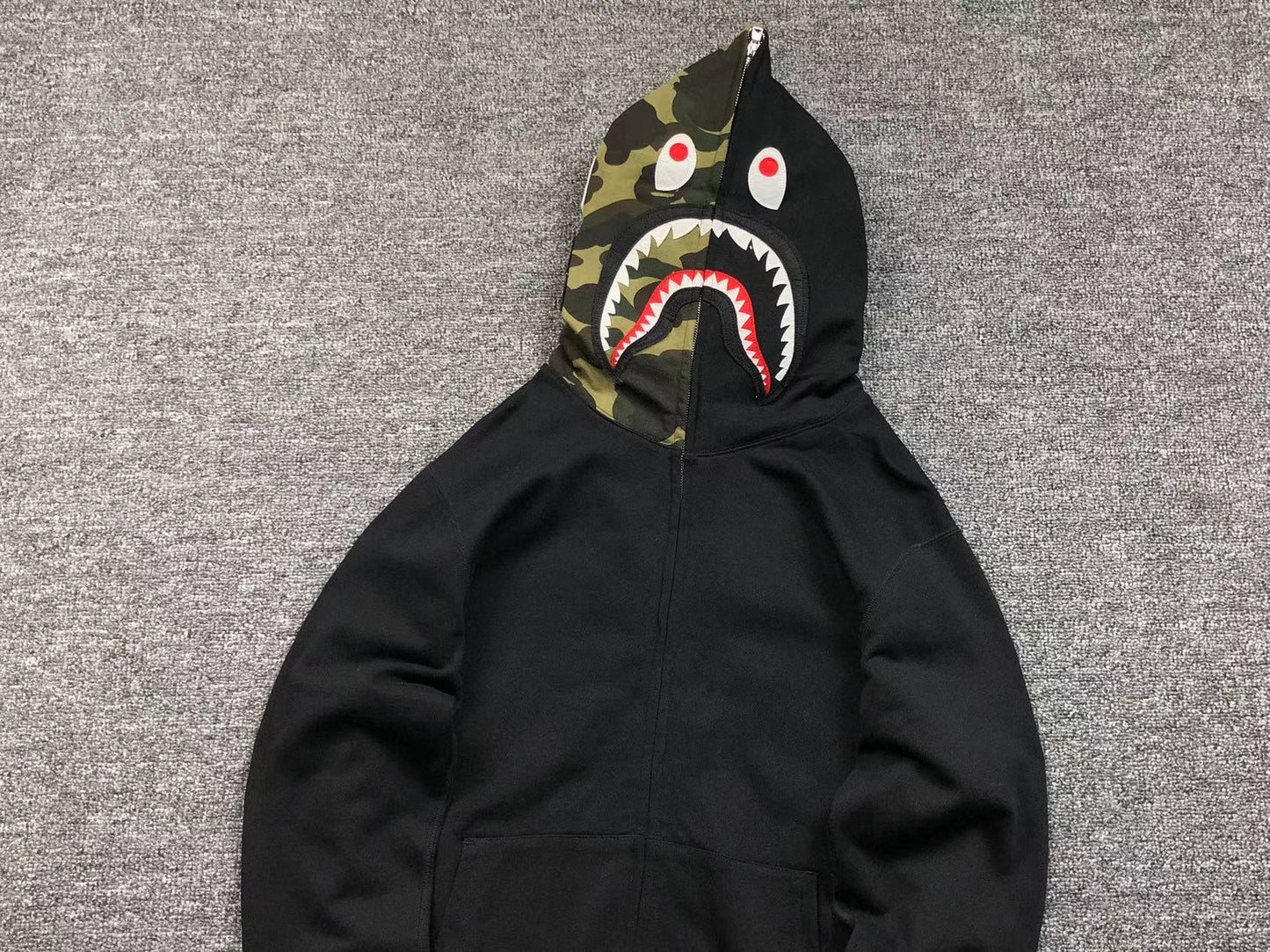 BAPE SHARK FULL ZIP HOODIE BLACK