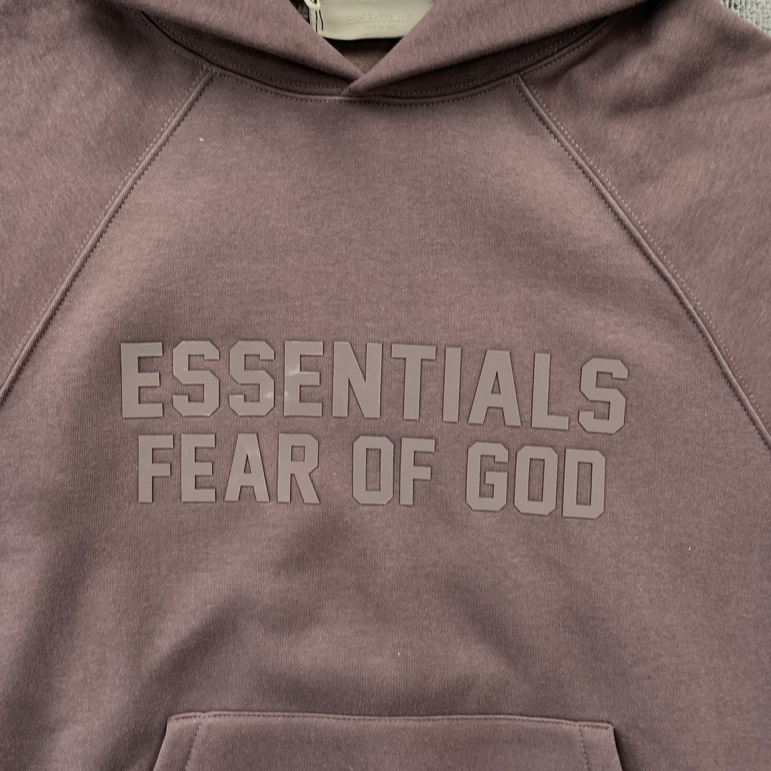 FEAR OF GOD ESSENTIALS HOODIE PLUM