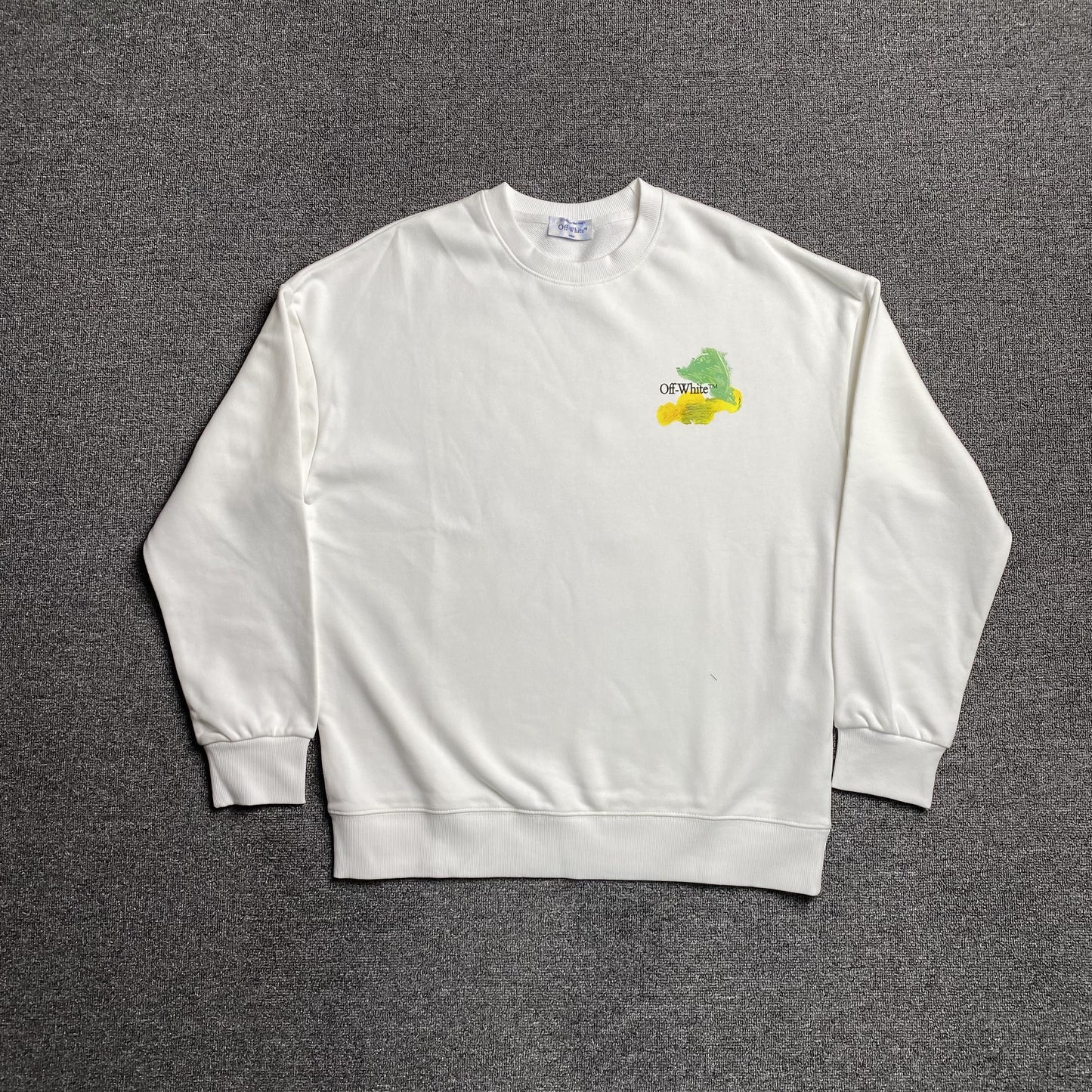 OFF WHITE BRUSHED ARROWS CREWNECK WHITE