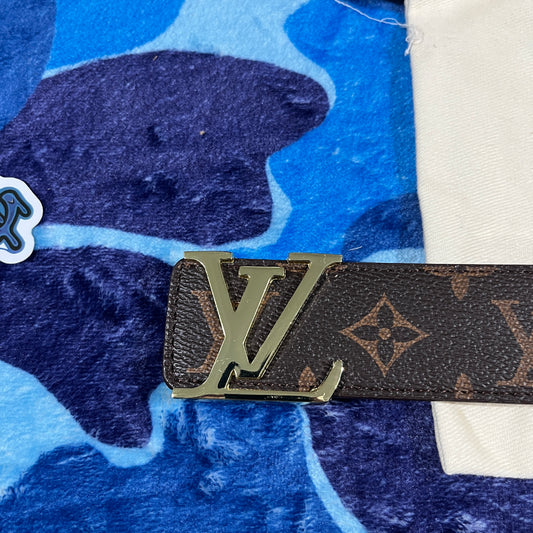 Cinturon LV Monogram Marrón/Dorado
