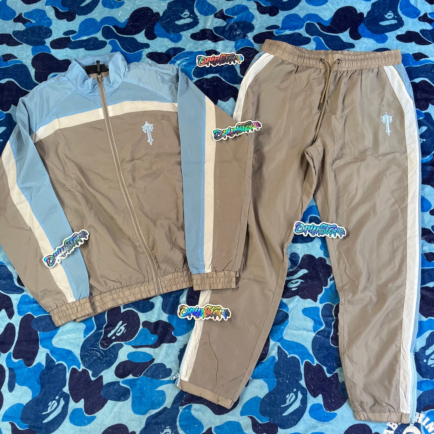 Conjunto Trapstar Gris/Celeste XL