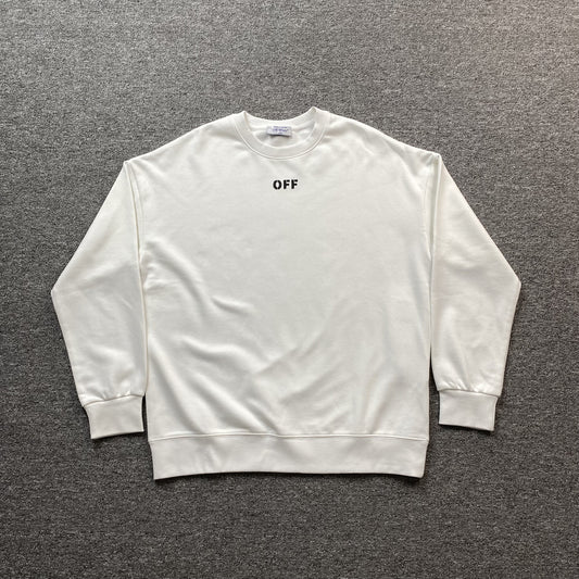 OFF WHITE OFF STAMP CREWNECK WHITE