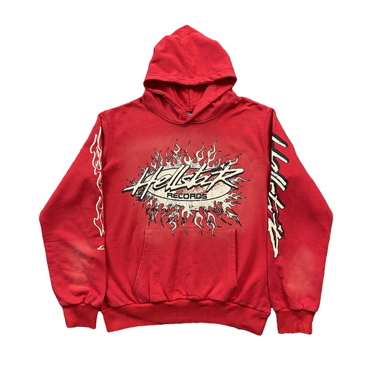 HELLSTAR STUDIOS RECORDS HOODIE RED