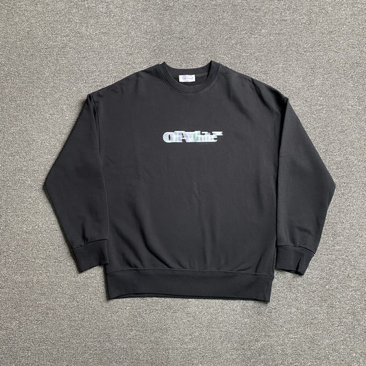 OFF WHITE SLIDING BOOK CREWNECK BLACK