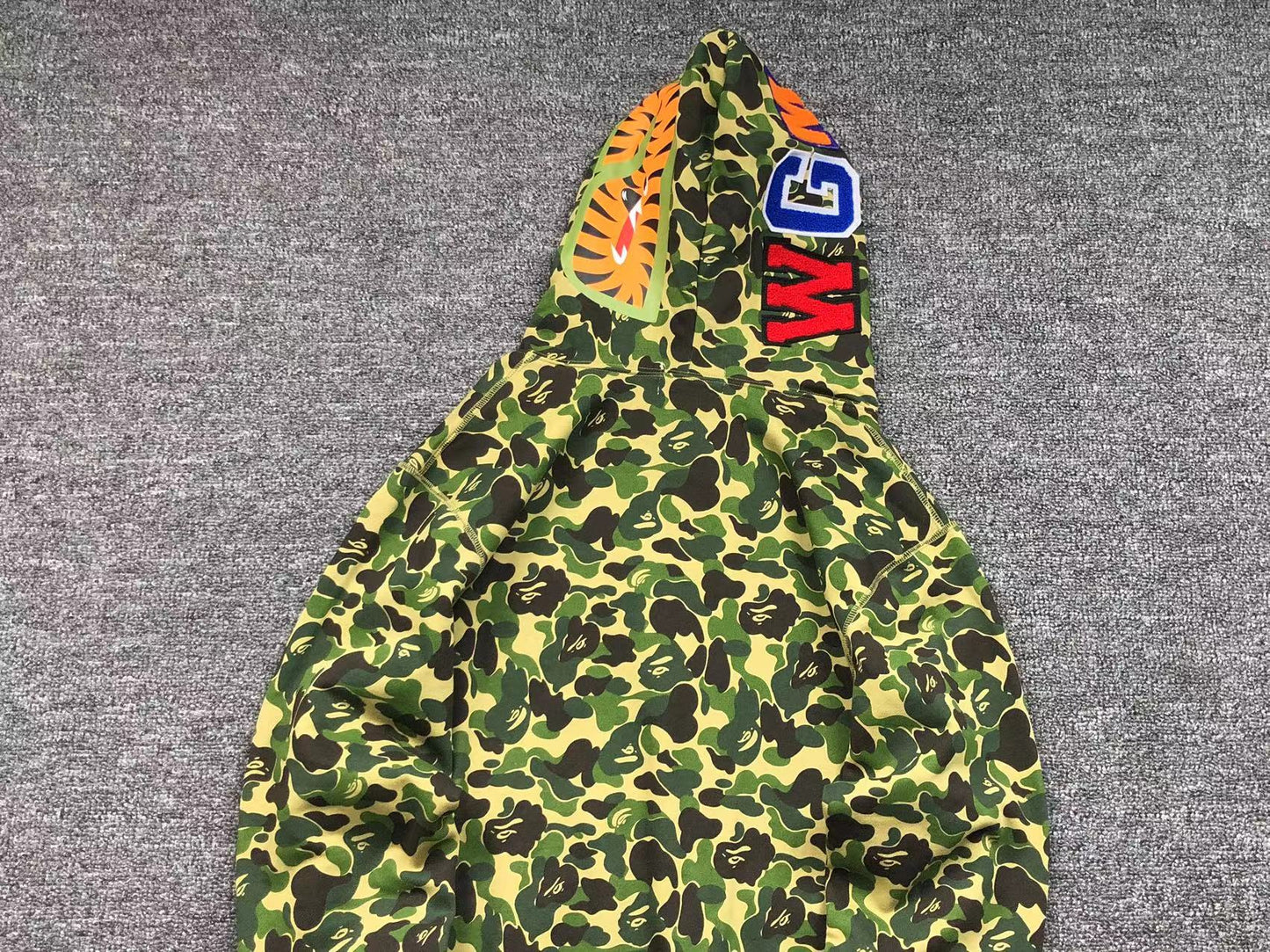 BAPE ABC CAMO SHARK FULL ZIP HOODIE GREEN