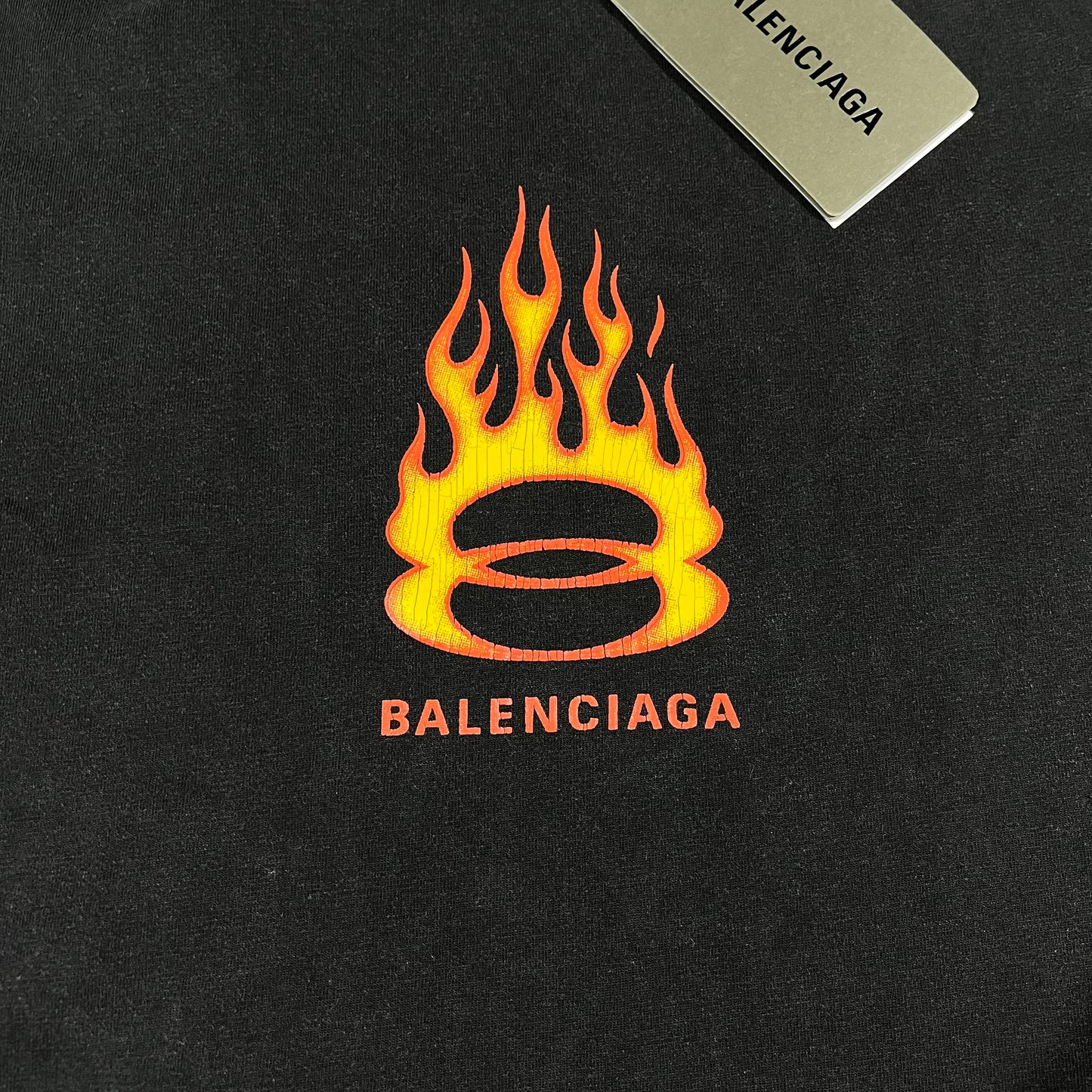 Remera Balenciaga Burning Unity Negra M