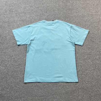 AMIRI STAGGERED LOGO TEE BLUE