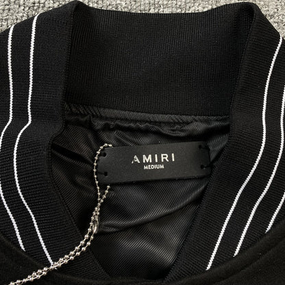 AMIRI HOCKEY BOMBER JACKET BLACK