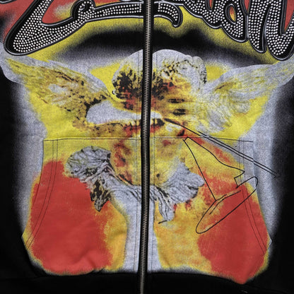 Campera Mixed Emotion Rhinestone Negra