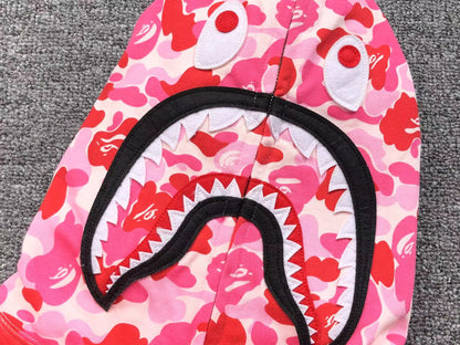 BAPE ABC CAMO SHARK FULL ZIP HOODIE PINK