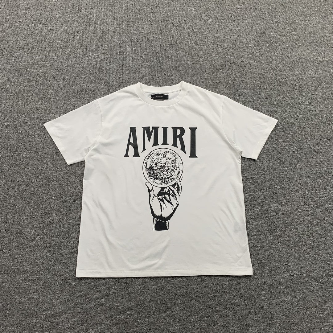 AMIRI CRYSTAL BALL TEE WHITE