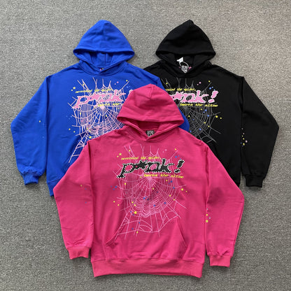 SP5DER P*NK HOODIE BLACK