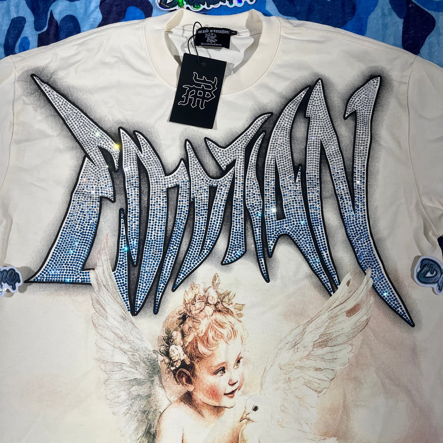 Remera Mixed Emotion Dove Crema L
