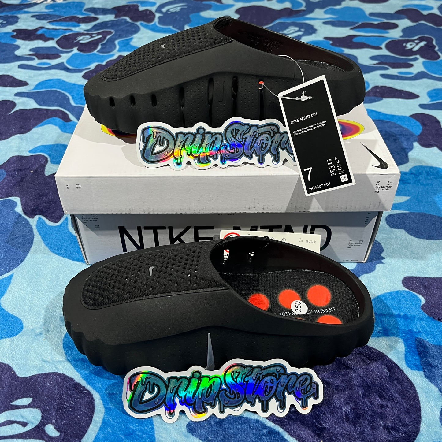 Ojotas Nike Mind 001 Black Chrome 7-8-9 US