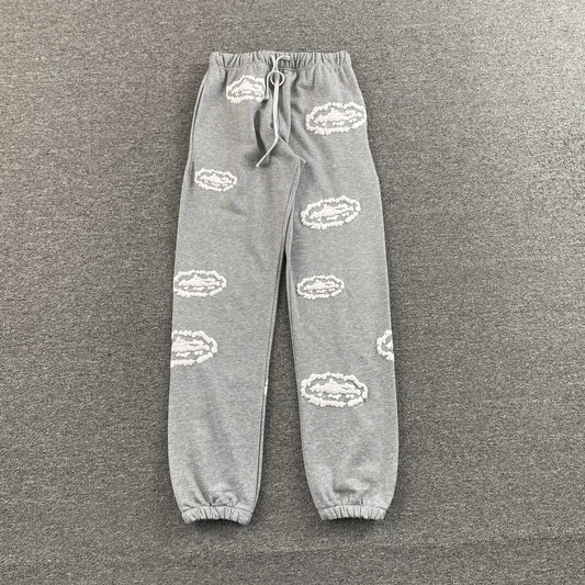 Pantalon Corteiz x Denim Tears Island Wreath Gris