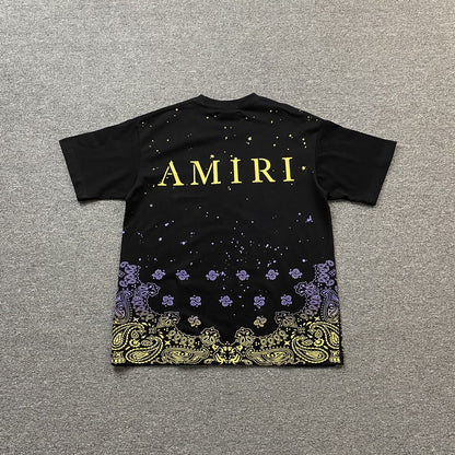 AMIRI BANDANA BLEACH MA TEE BLACK