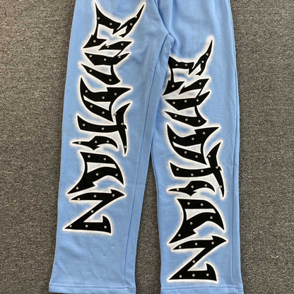 Pantalón Mixed Emotion Graffiti Celeste