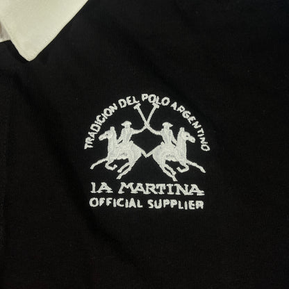 Remera Supreme x La Martina Negra L-XL