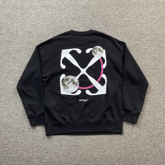 OFF WHITE DOUBLE MOON ARROW CREWNECK BLACK