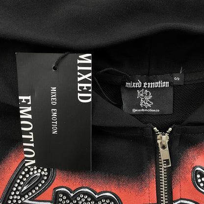 Campera Mixed Emotion Rhinestone Negra