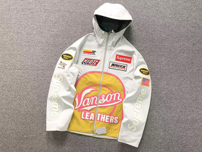 Campera Supreme Vanson Leathers GORE-TEX Shell Blanca