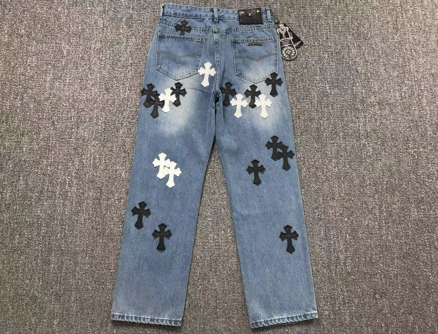 Chrome Hearts Cross Patch Pantalon Jeans Azul