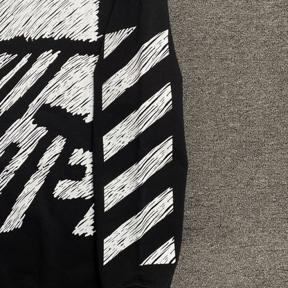 OFF WHITE SCRIBBLE DIAG CREWNECK BLACK