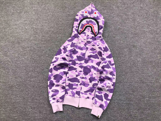 BAPE SHARK TAIPEI LIMITED FULL ZIP HOODIE PURPLE