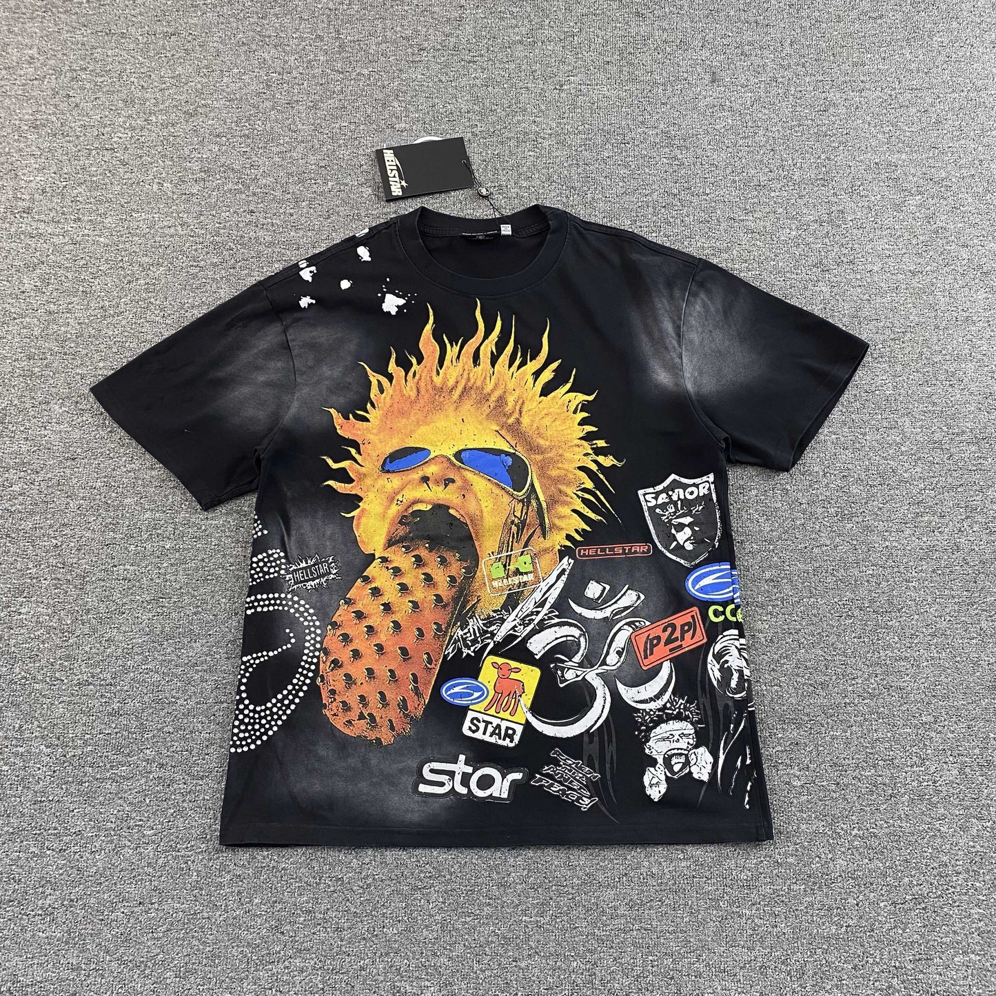 Remera Hellstar Screaming Kid Negra