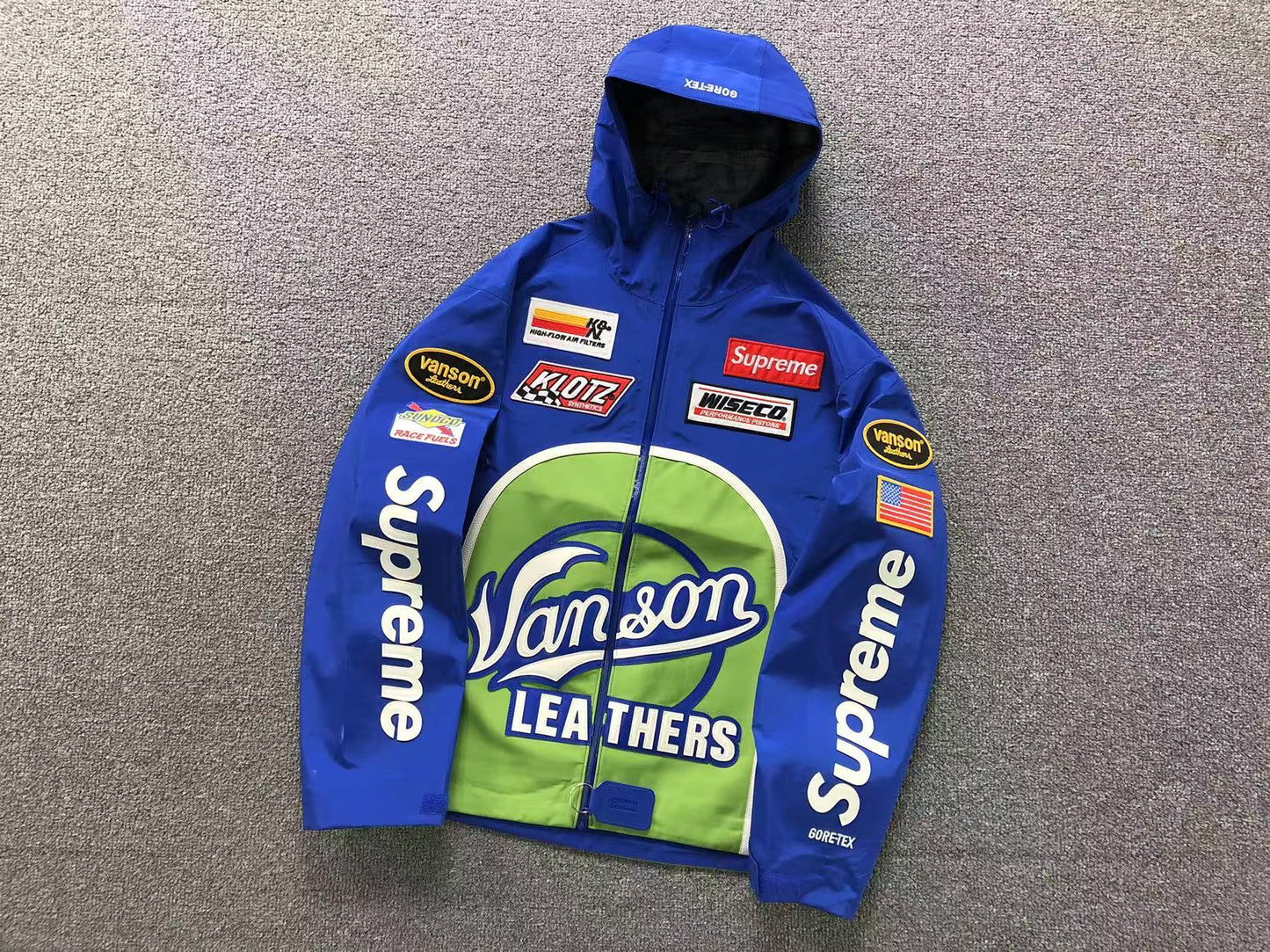 Campera Supreme Vanson Leathers GORE-TEX Shell Royal