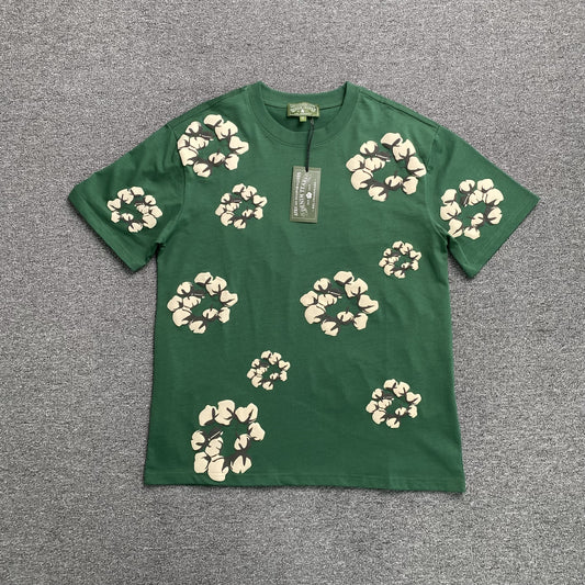 DENIM TEARS X CPFM CACTUS TEARS WREATH TEE GREEN