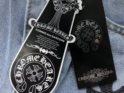 Chrome Hearts Cross Patch Pantalon Jeans Azul