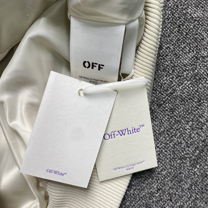 OFF WHITE WO CHARACTERS VARSITY JACKET GREY