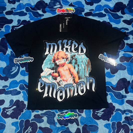 Remera Mixed Emotion Little Angel Negra L