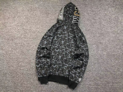 BAPE X DOVER STREET MARKET SPECIAL CAMO SHARK FULL ZIP HOODIE